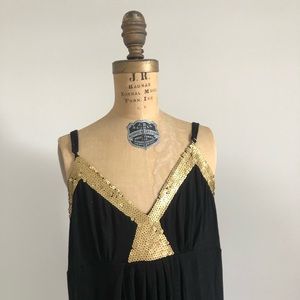 BCBG Black Maxi Dress with Sequins